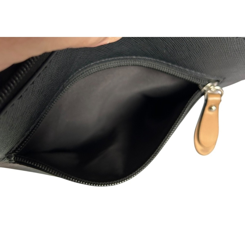 Giani Bernini Purse Womens 9'x9'x2' Crossbody Bag Black Tan Faux Leather Handbag - Picture 11 of 15